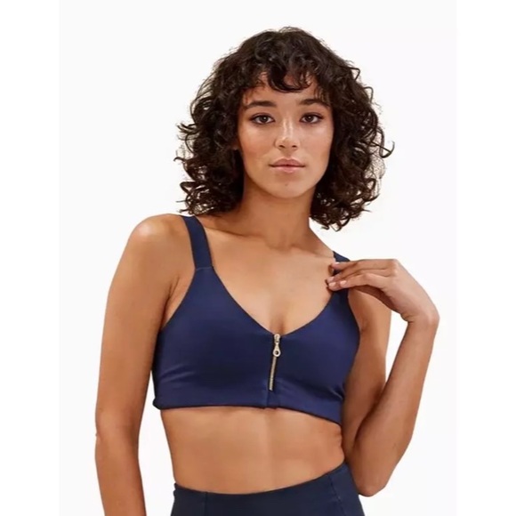 Girlfriend Collective Monroe Bra Indigo - Picture 1 of 5